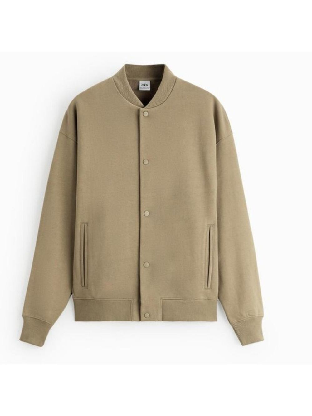 NWT Zara Men Bomber Jacket in Stone, Size M - Picture 6 of 10
